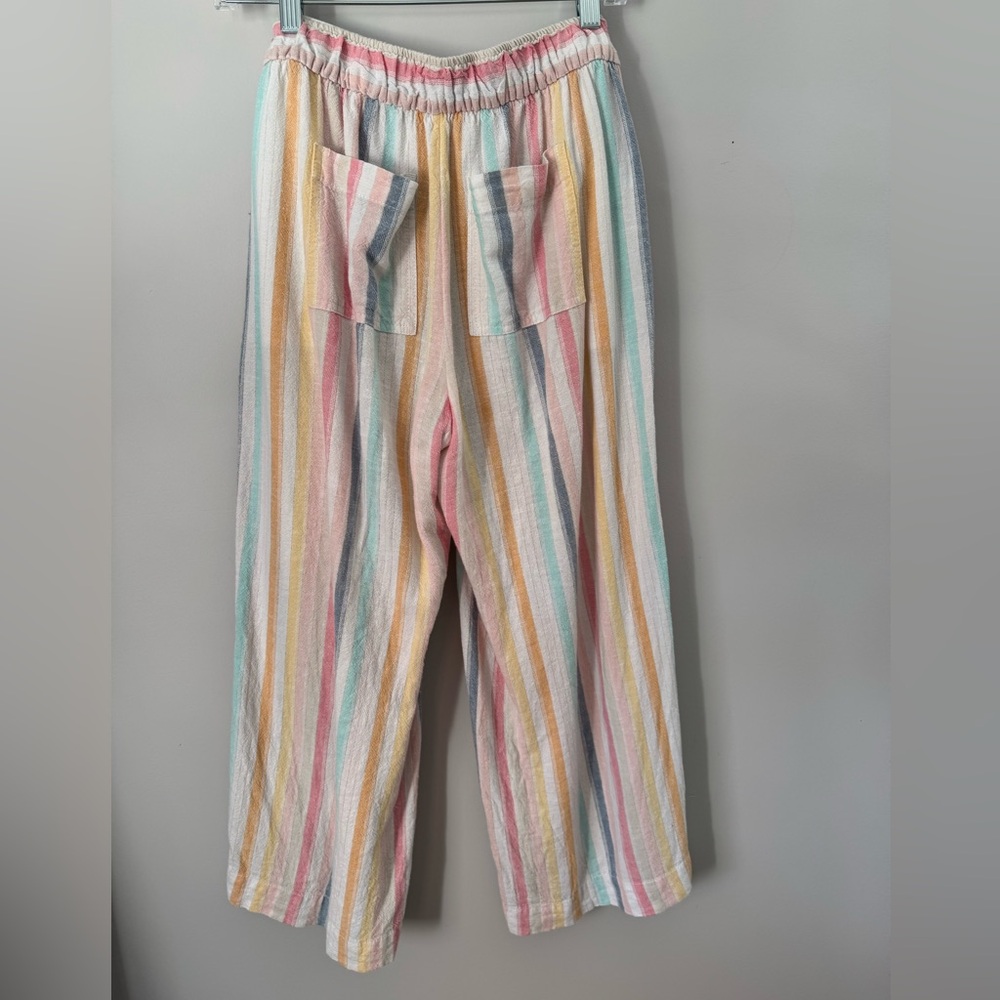 LOFT Outlet - Linen Blend Wide Leg Cropped Pant - S - Picture 4 of 6